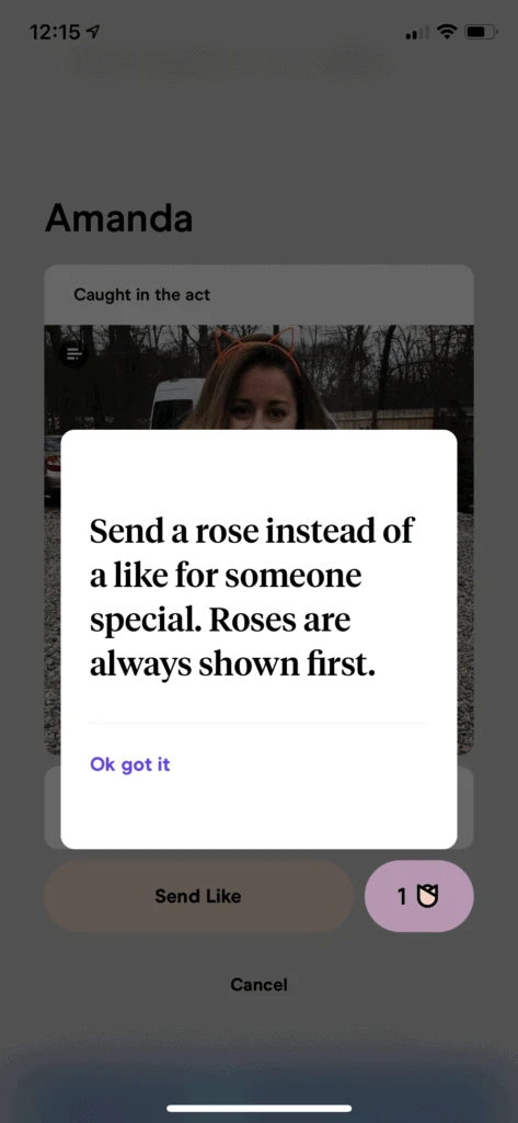 Is it weird for a girl to send a rose on hinge?