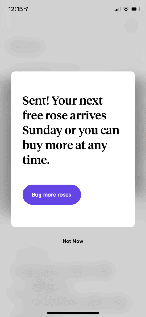 Roses on Hinge Dating app