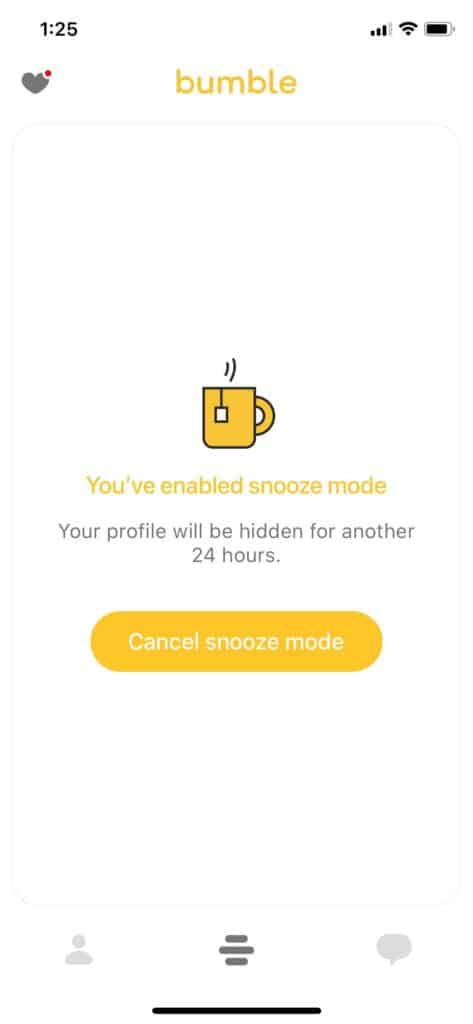 Snooze Mode On Bumble