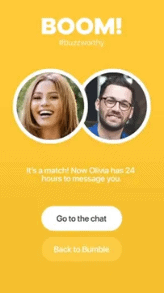 Matching On Bumble Boom Screen