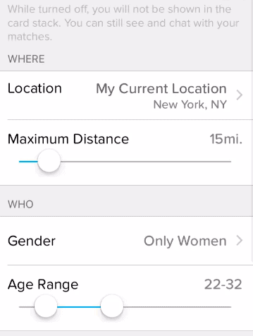 Does tinder update location if not using