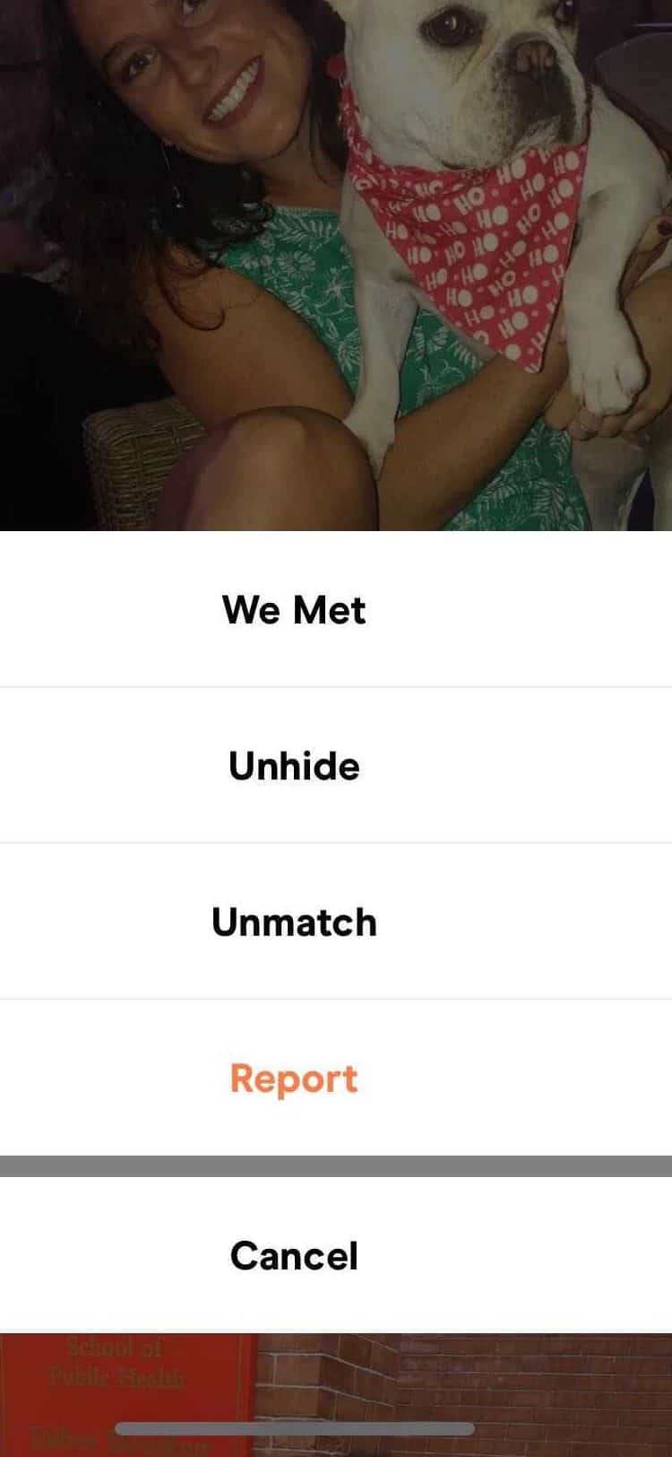 how to unmatch on Hinge mobile dating app