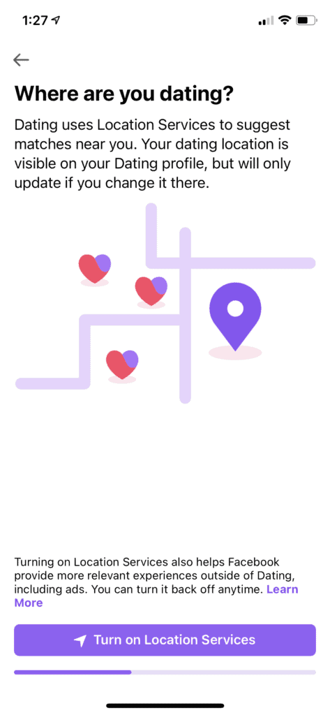 How to find the Facebook dating app | location services