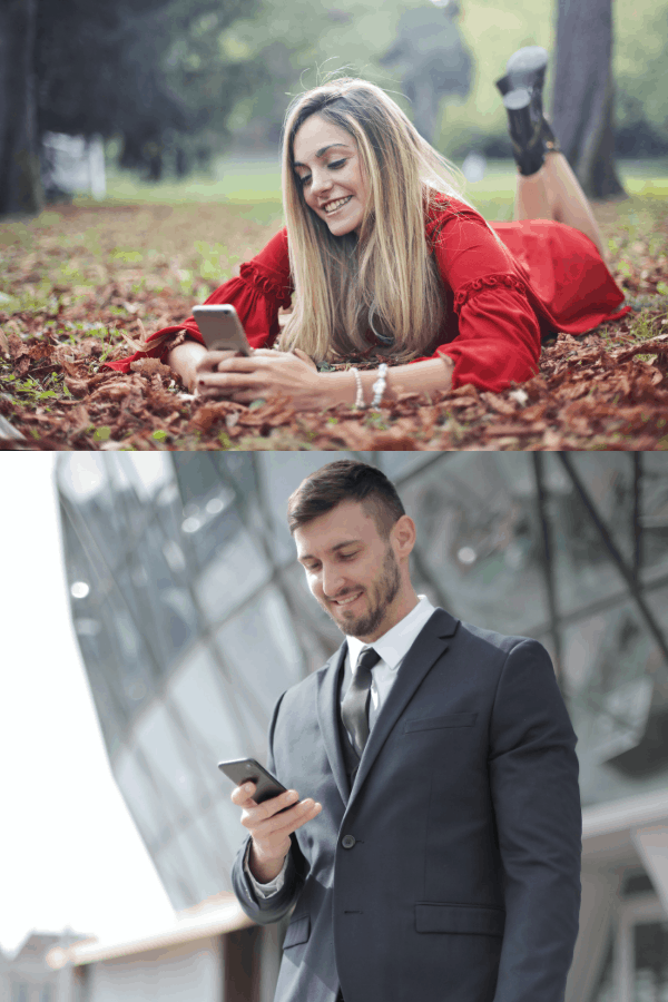 Couples using dating apps