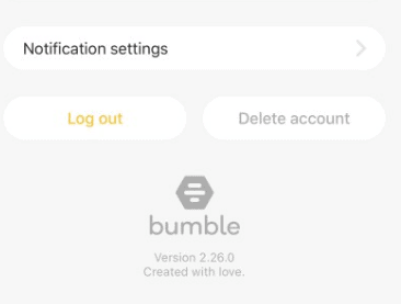 delete account bumble profile