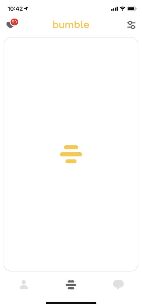 Bumble keeps freezing and filter won't work. when bumble keeps freezing on the yellow loading screen. 