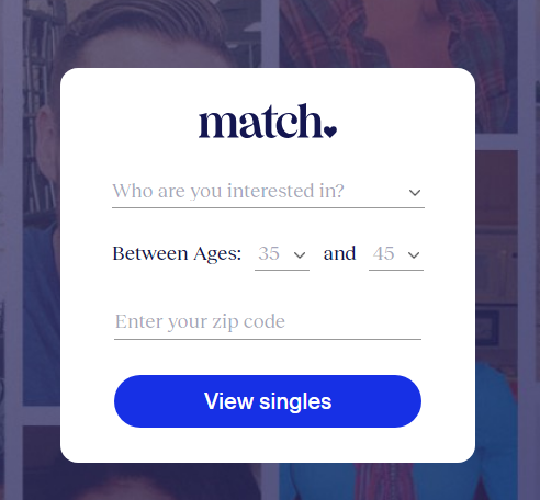 Match.com account registration